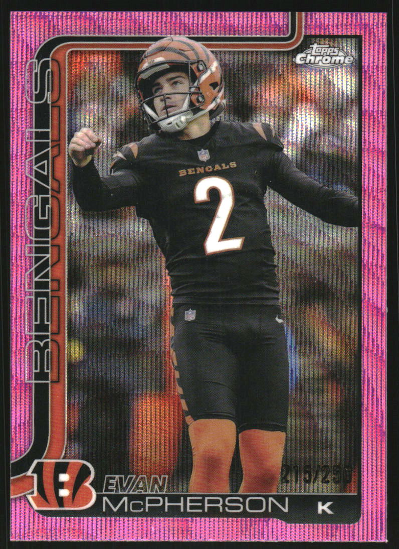 2025 Topps Chrome Pink Wave Refractors #64 Evan McPherson /250
