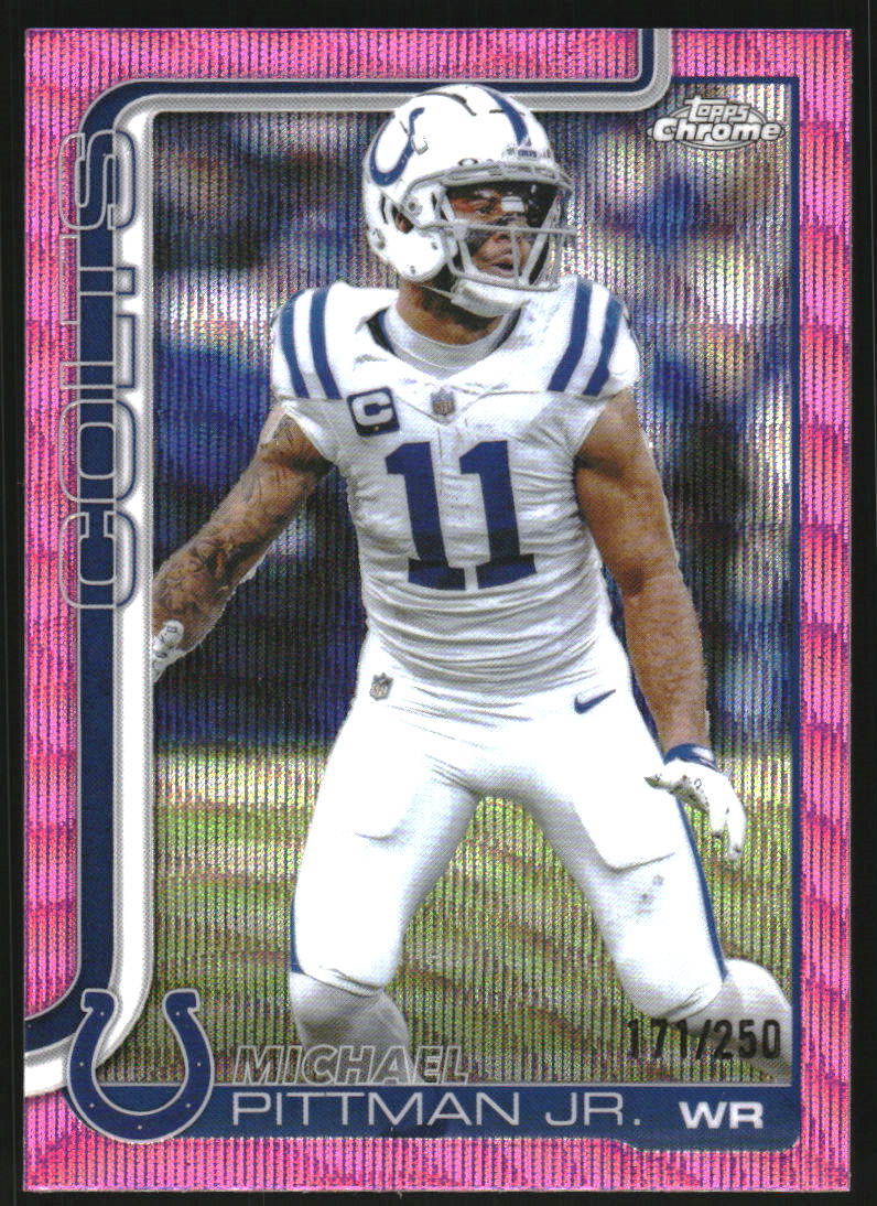 2025 Topps Chrome Pink Wave Refractors #126 Michael Pittman Jr. /250