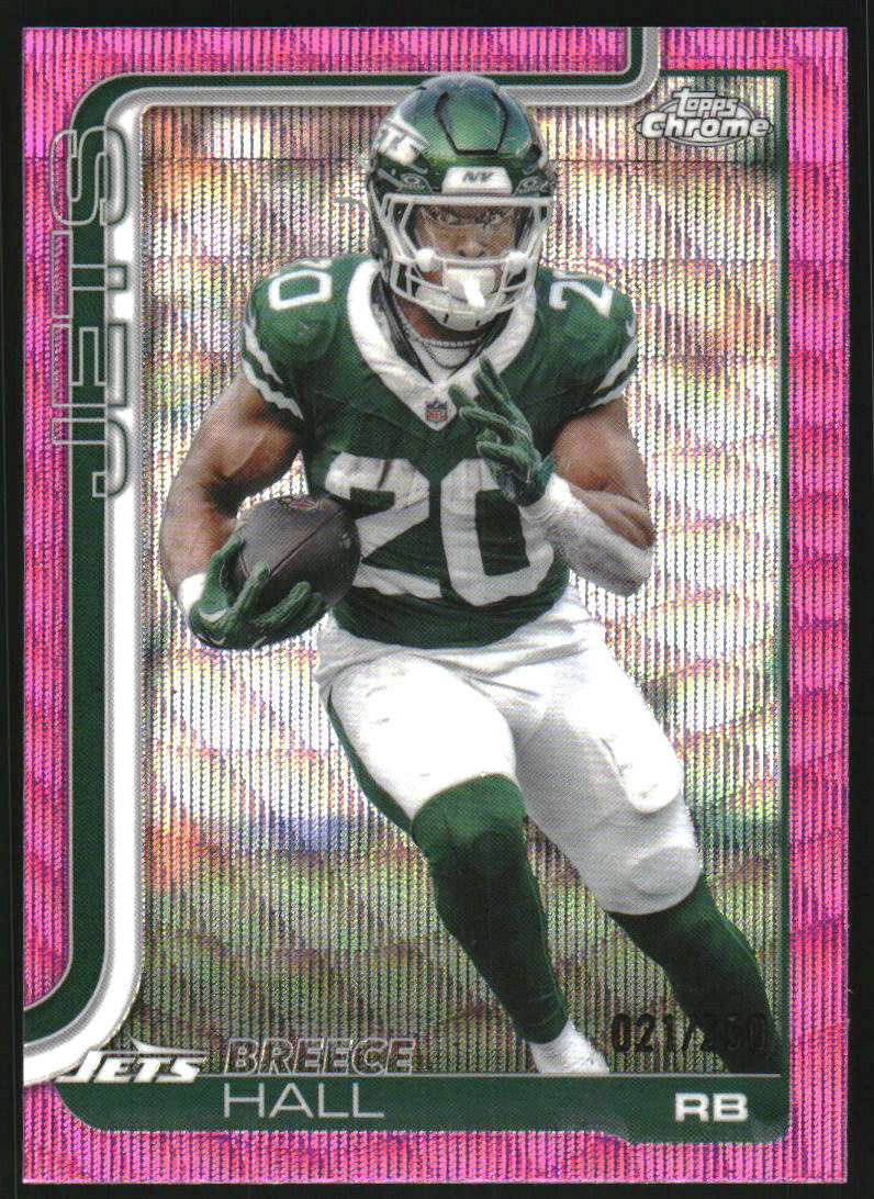2025 Topps Chrome Pink Wave Refractors #238 Breece Hall /250