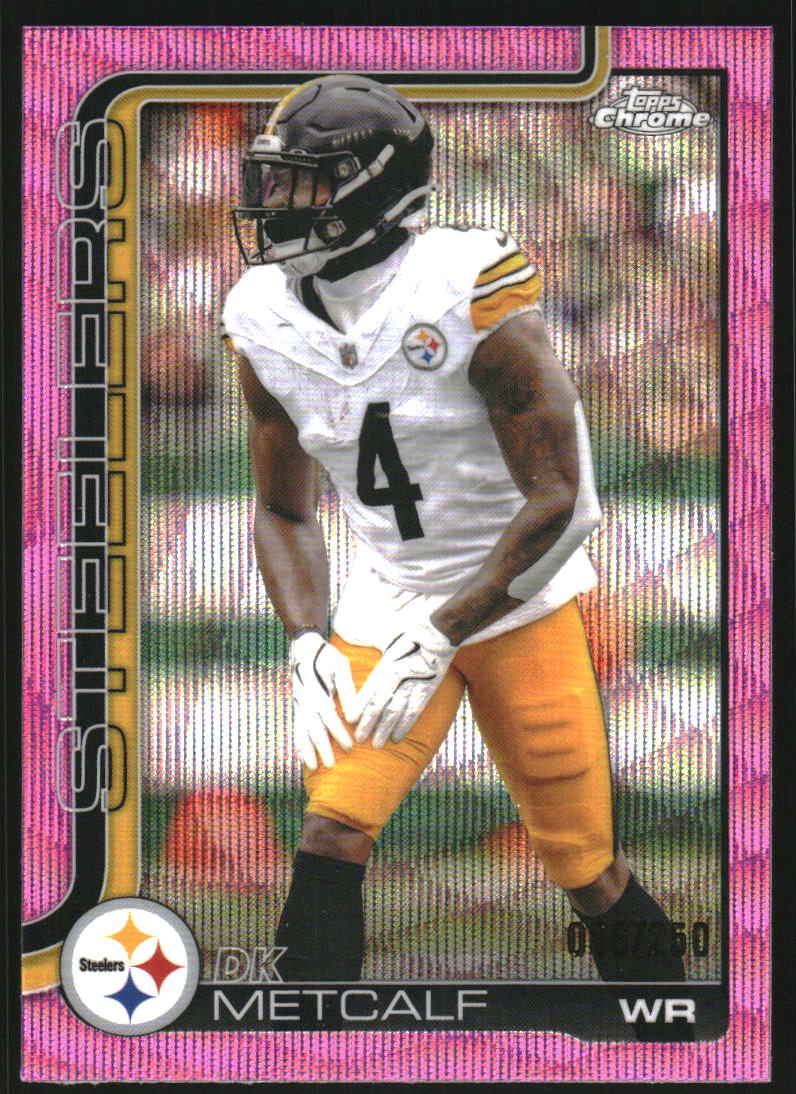 2025 Topps Chrome Pink Wave Refractors #254 D.K. Metcalf /250