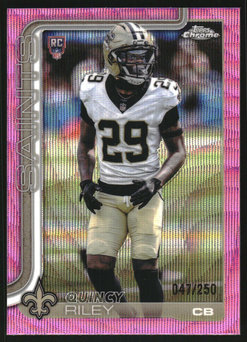 2025 Topps Chrome Pink Wave Refractors #369 Quincy Riley /250