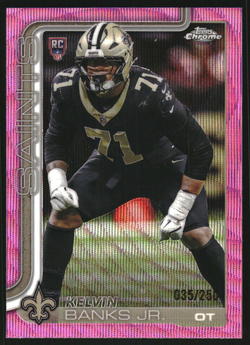 2025 Topps Chrome Pink Wave Refractors #378 Kelvin Banks Jr. /250