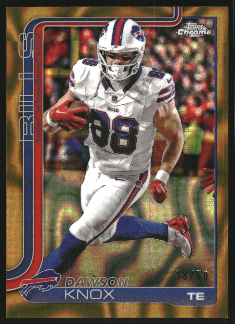 2025 Topps Chrome Gold Lava Refractors #33 Dawson Knox /50