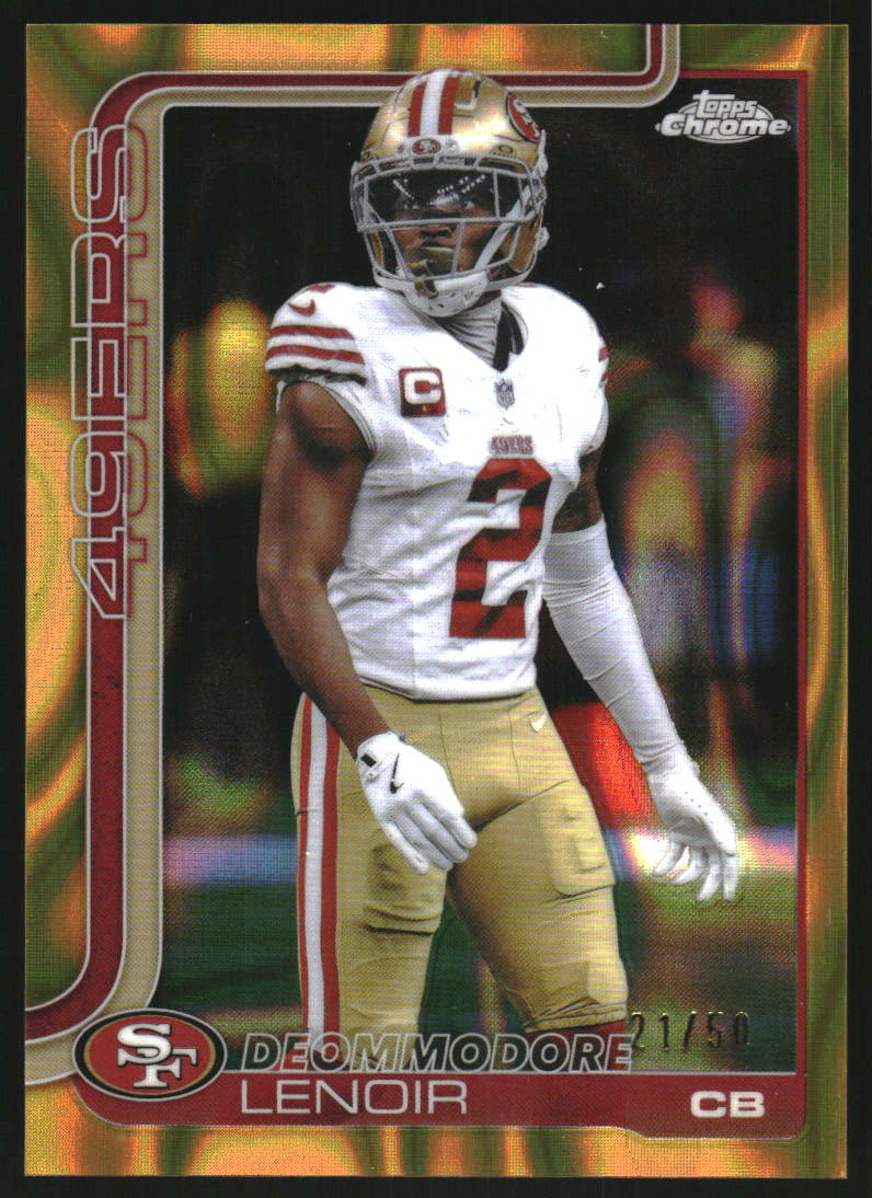 2025 Topps Chrome Gold Lava Refractors #269 Deommodore Lenoir /50