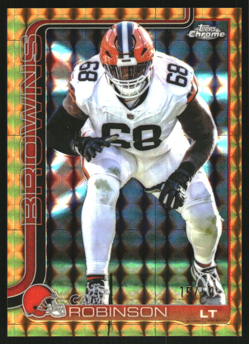 2025 Topps Chrome Gold Geometric Refractors #124 Cam Robinson /50