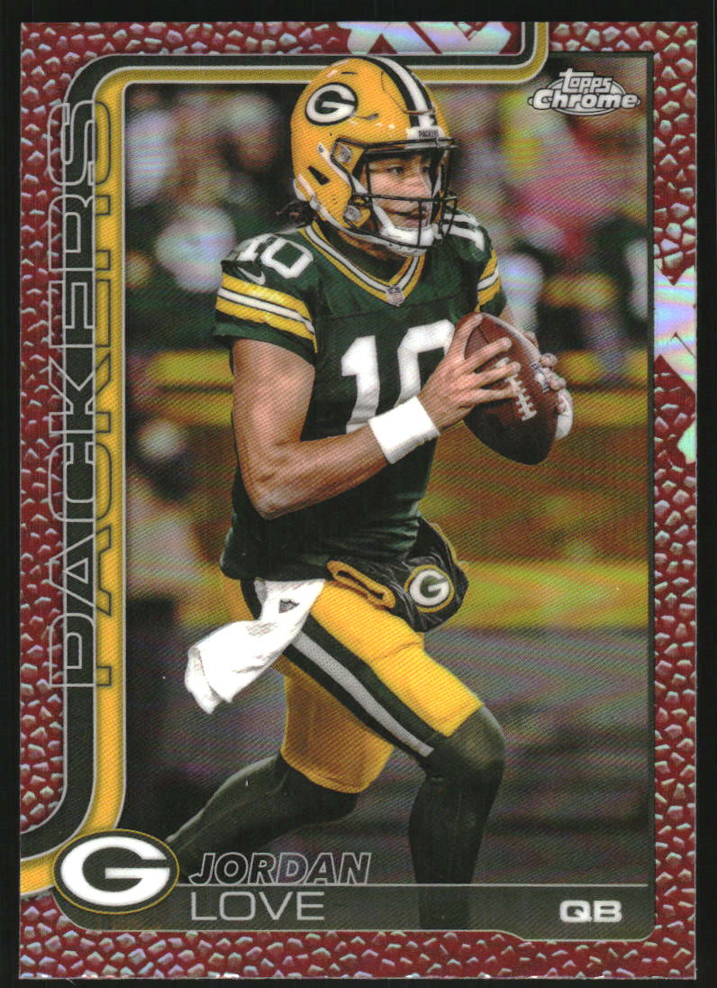 2025 Topps Chrome Football Leather Refractors #109 Jordan Love