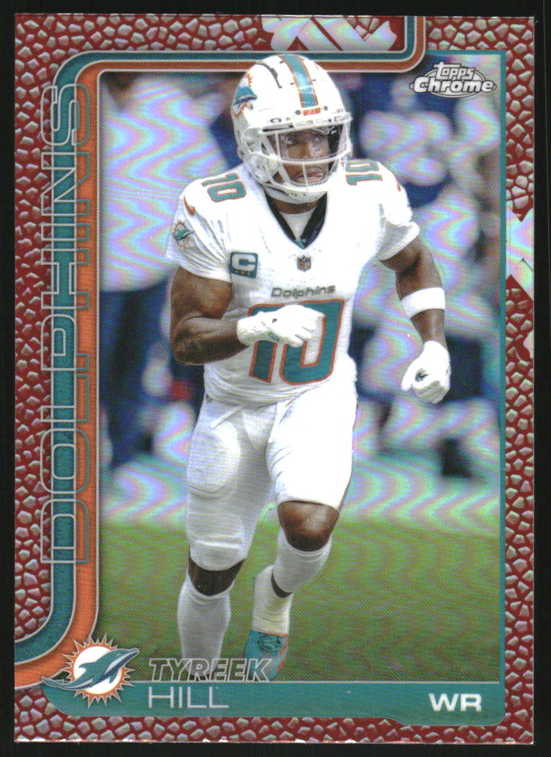 2025 Topps Chrome Football Leather Refractors #185 Tyreek Hill