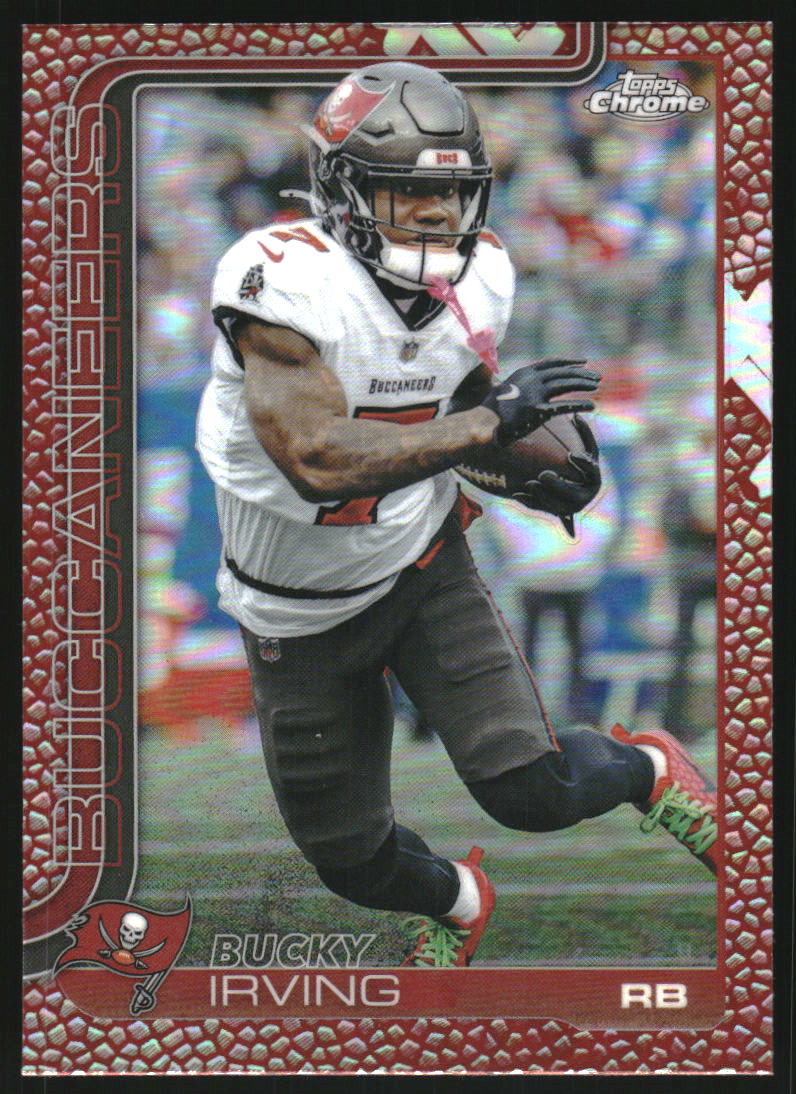 2025 Topps Chrome Football Leather Refractors #285 Bucky Irving