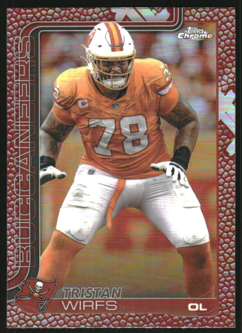 2025 Topps Chrome Football Leather Refractors #287 Tristan Wirfs