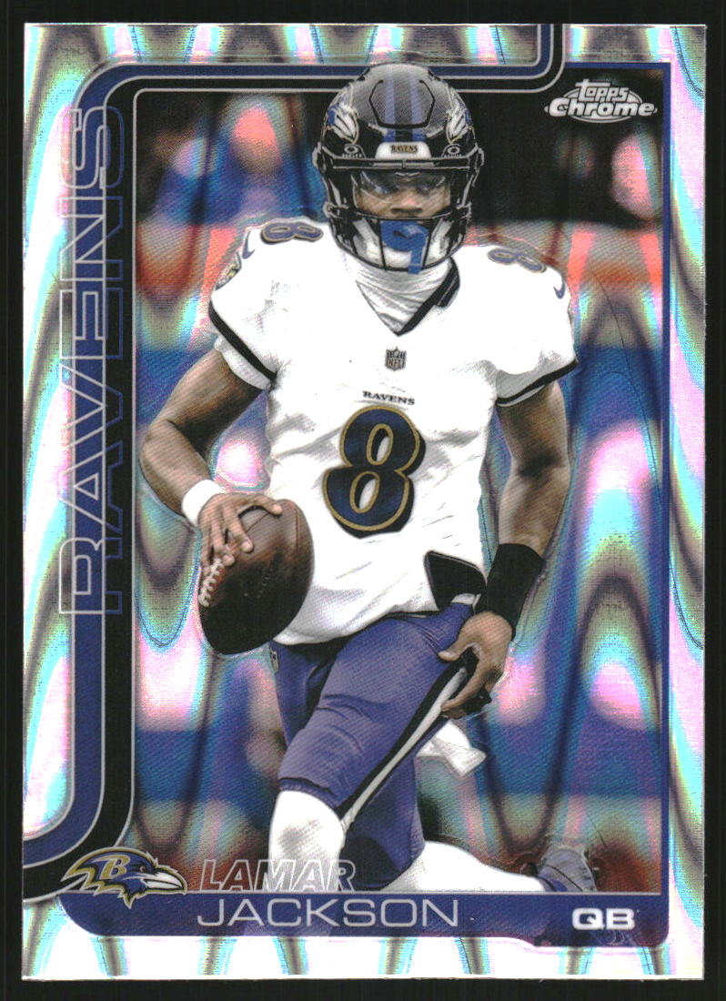 2025 Topps Chrome Ray Wave Refractors #24 Lamar Jackson