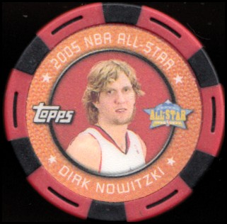 2005-06 Topps NBA Collector Chips Red #40 Dirk Nowitzki