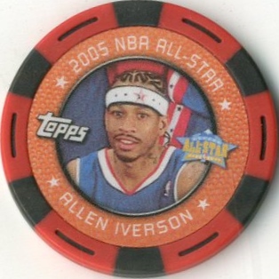 2005-06 Topps NBA Collector Chips Red #45 Allen Iverson