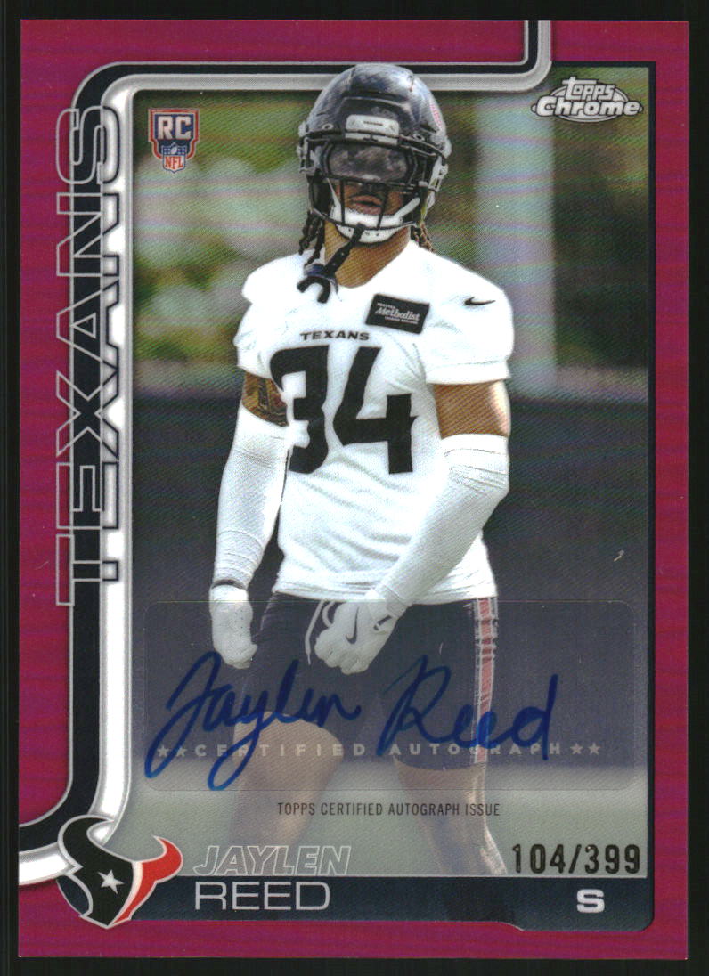 2025 Topps Chrome Rookie Autographs Magenta Refractors #RAJR Jaylen Reed Auto /399