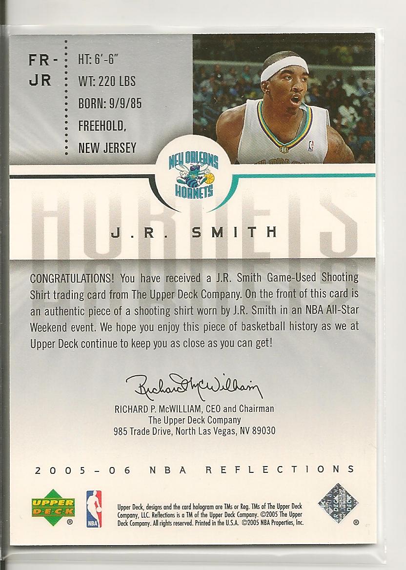 2005-06 Reflections Fabrics #JR J.R. Smith back image