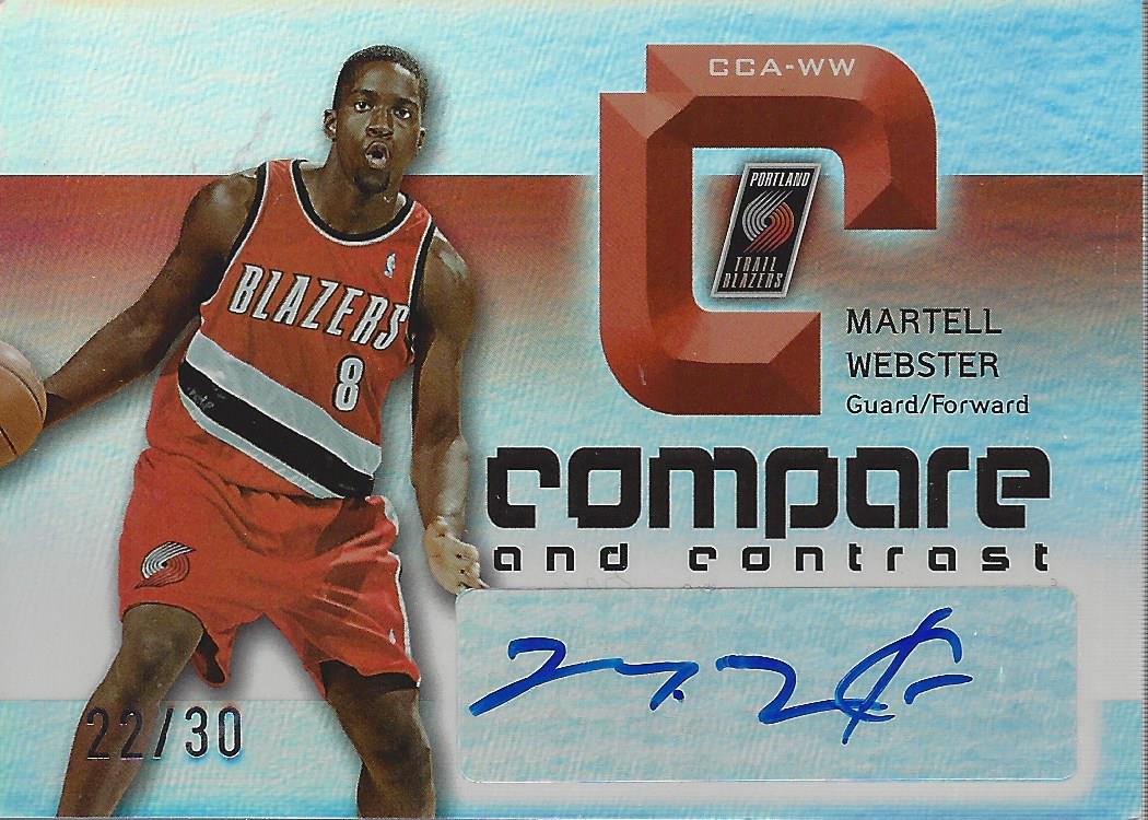 2005-06 Reflections Compare and Contrast Autographs #WW Antoine Wright/Martell Webster