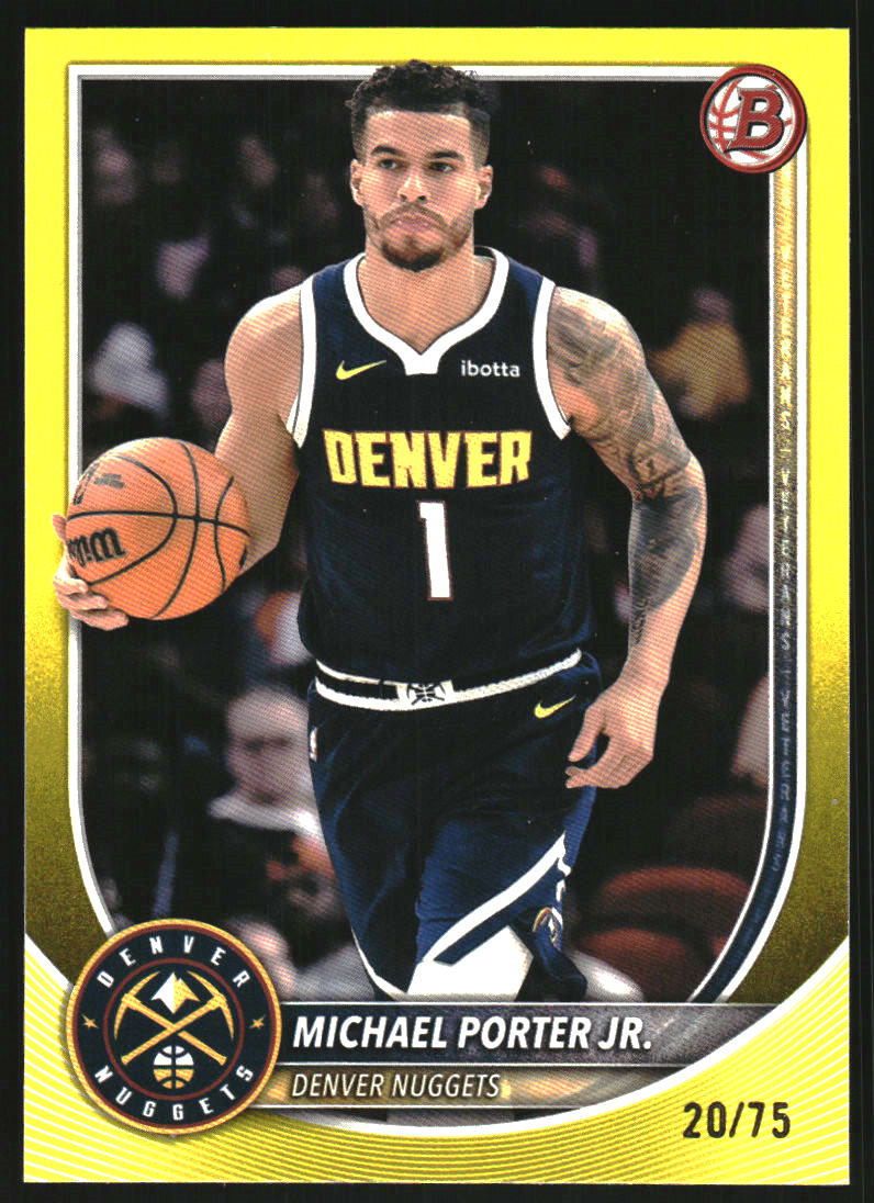 2025-26 Bowman Yellow Border #179 Michael Porter Jr. /75