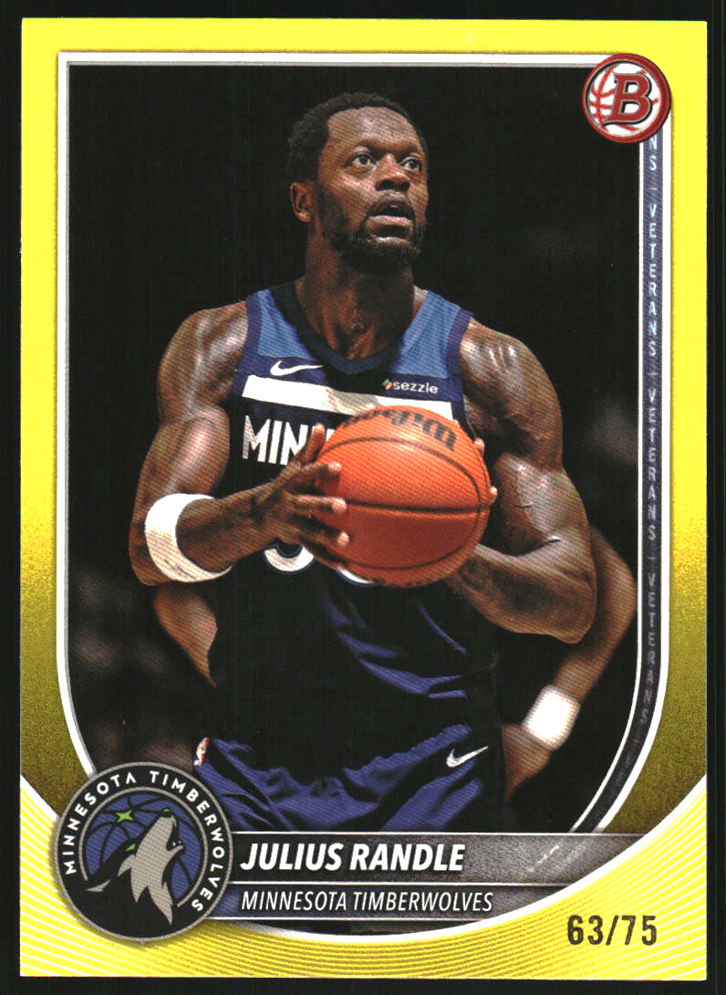 2025-26 Bowman Yellow Border #183 Julius Randle /75