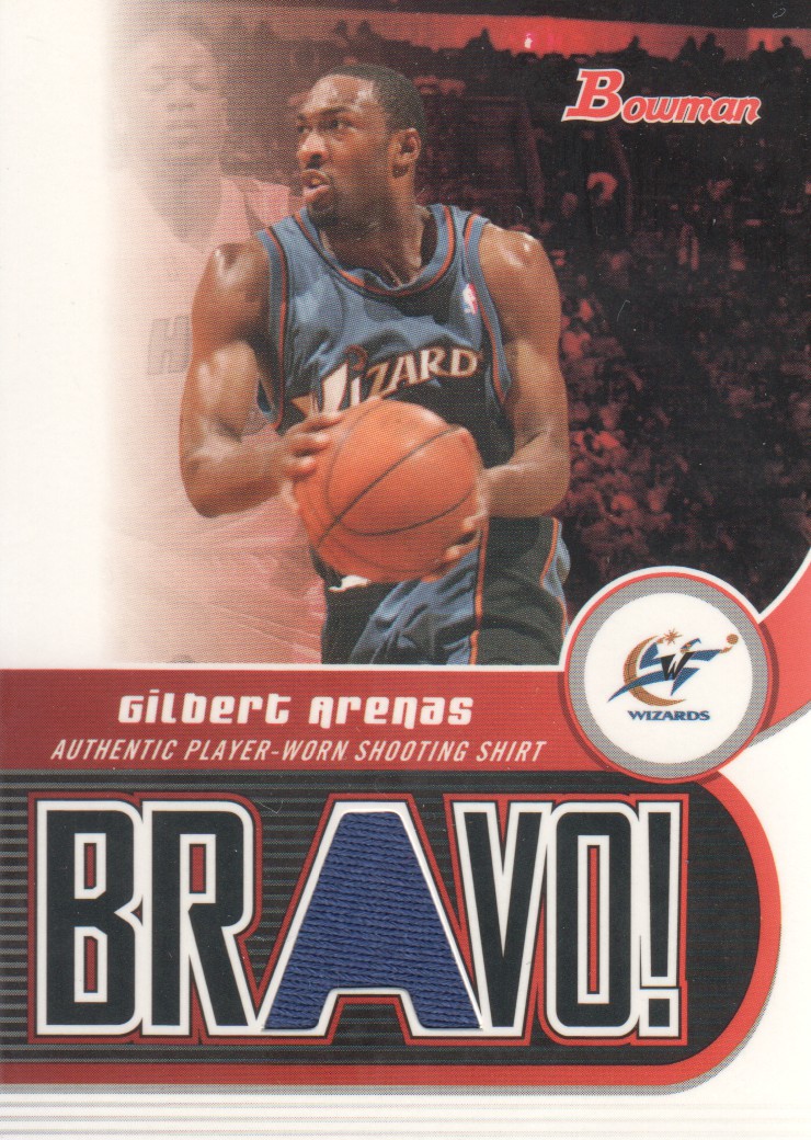 2005-06 Bowman Bravo Relics #GA Gilbert Arenas Shirt