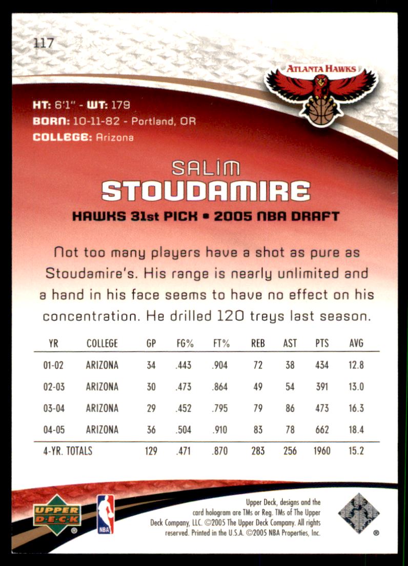 2005-06 SP Game Used 100 #117 Salim Stoudamire