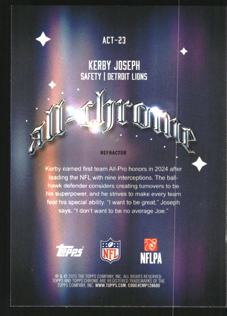 2025 Topps Chrome All Chrome Team Refractors #ACT23 Kerby Joseph