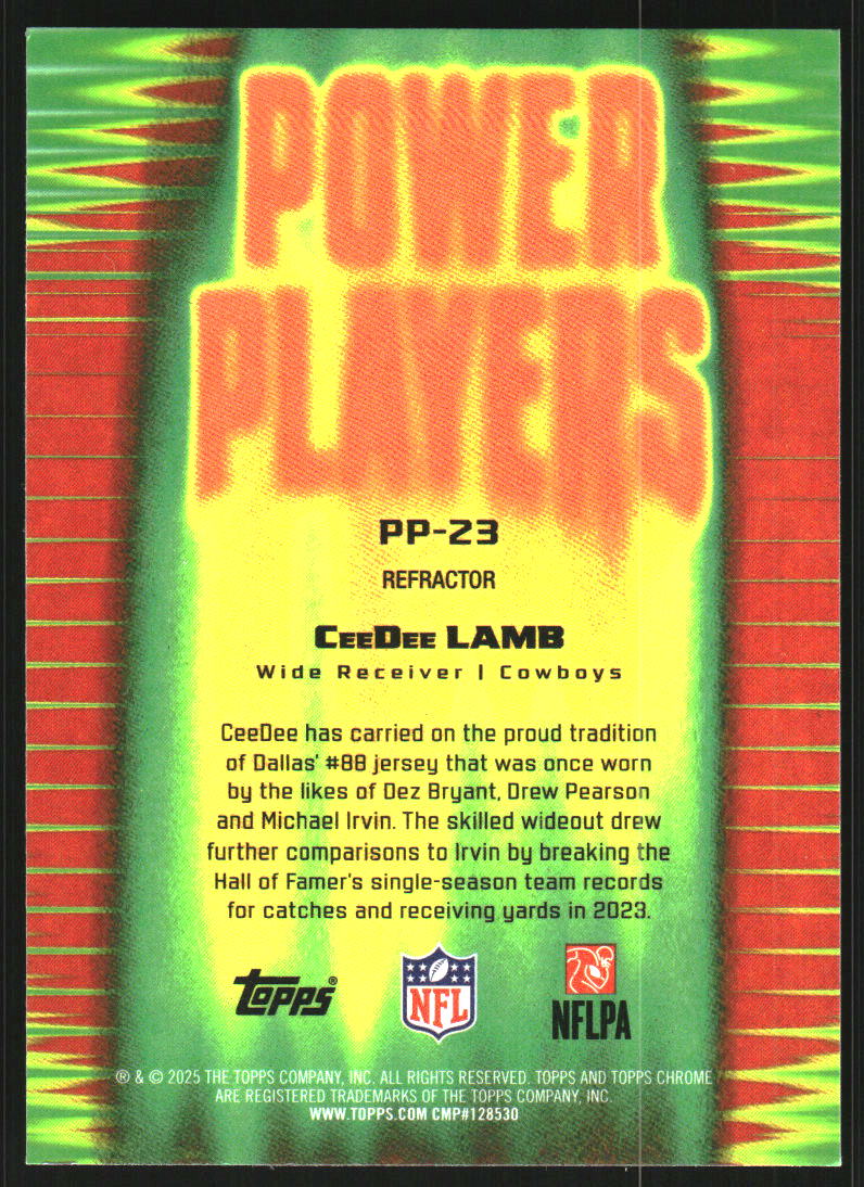 2025 Topps Chrome Power Players Refractors #PP23 CeeDee Lamb