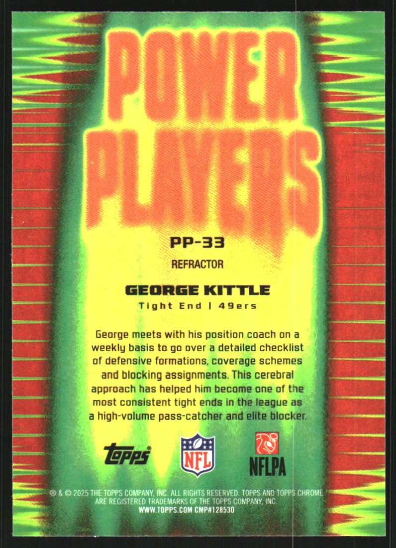 2025 Topps Chrome Power Players Refractors #PP33 George Kittle