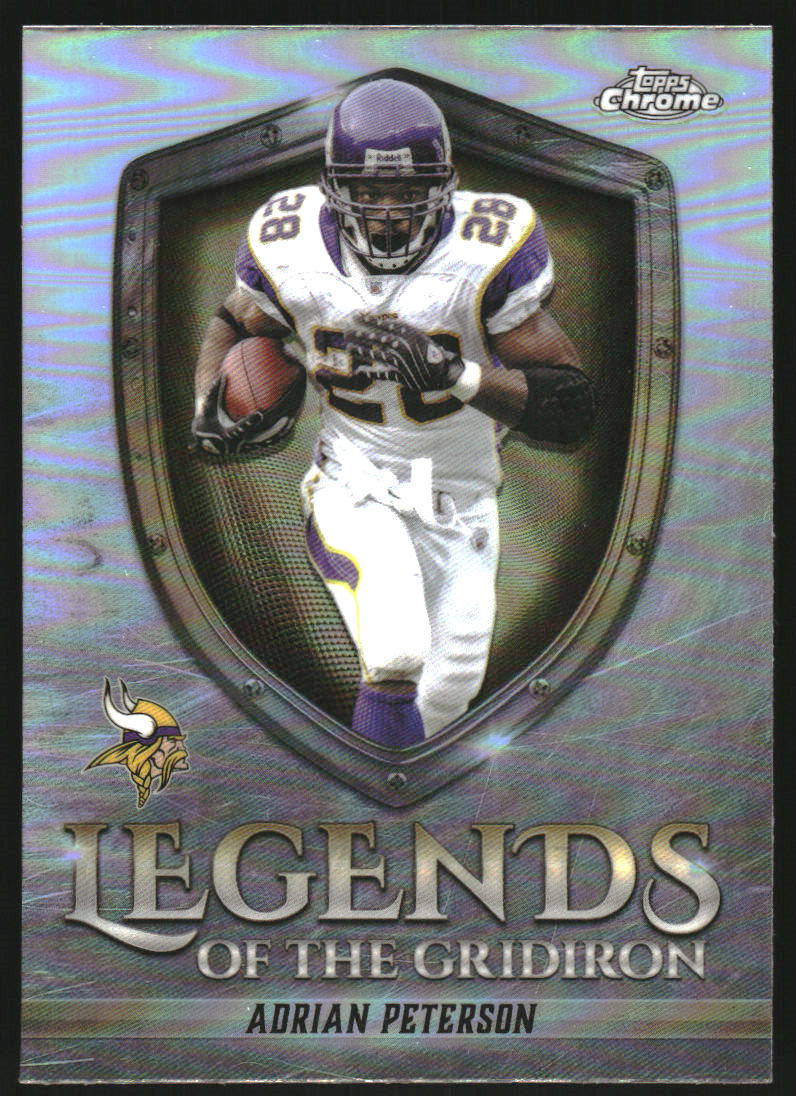 2025 Topps Chrome Legends of the Gridiron Refractors #LOG15 Adrian Peterson