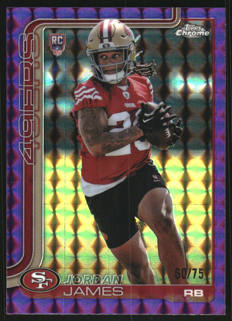 2025 Topps Chrome Purple Geometric Refractors #329 Jordan James /75