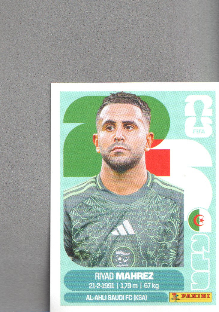 2026 Panini World Cup Stickers Soccer BASE (#ALG-): Pick From List