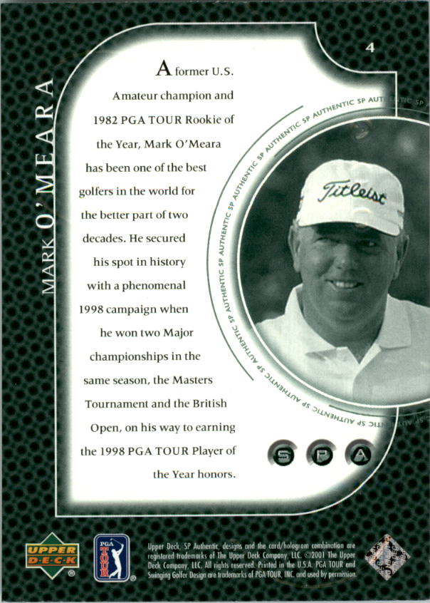 2001 SP Authentic Preview Golf Card Pick - Picture 9 of 117