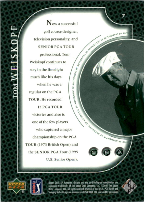 2001 SP Authentic Preview Golf Card Pick - Picture 15 of 117