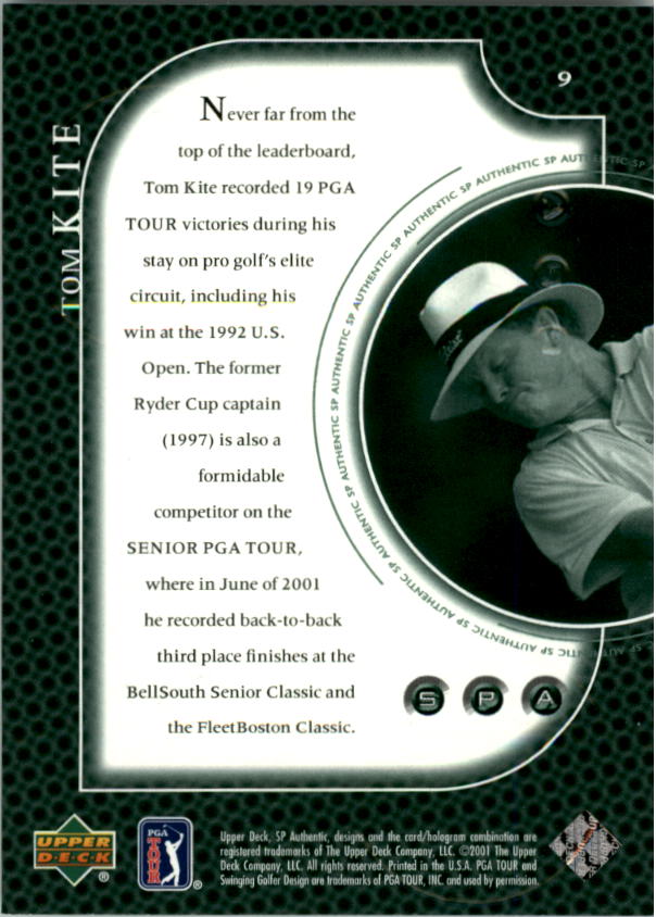 2001 SP Authentic Preview Golf Card Pick - Picture 19 of 117
