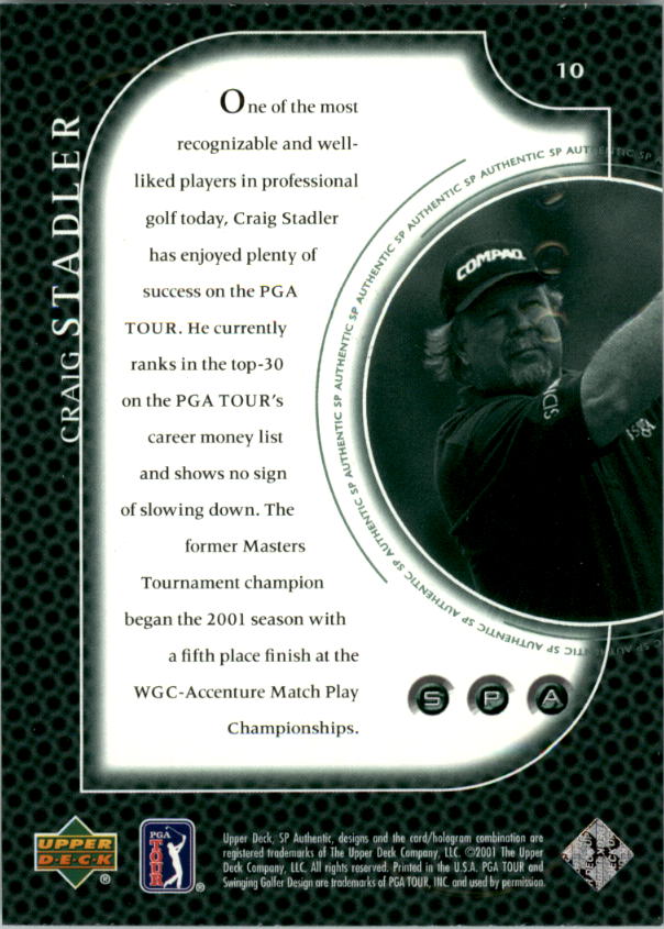 2001 SP Authentic Preview Golf Card Pick - Picture 21 of 117