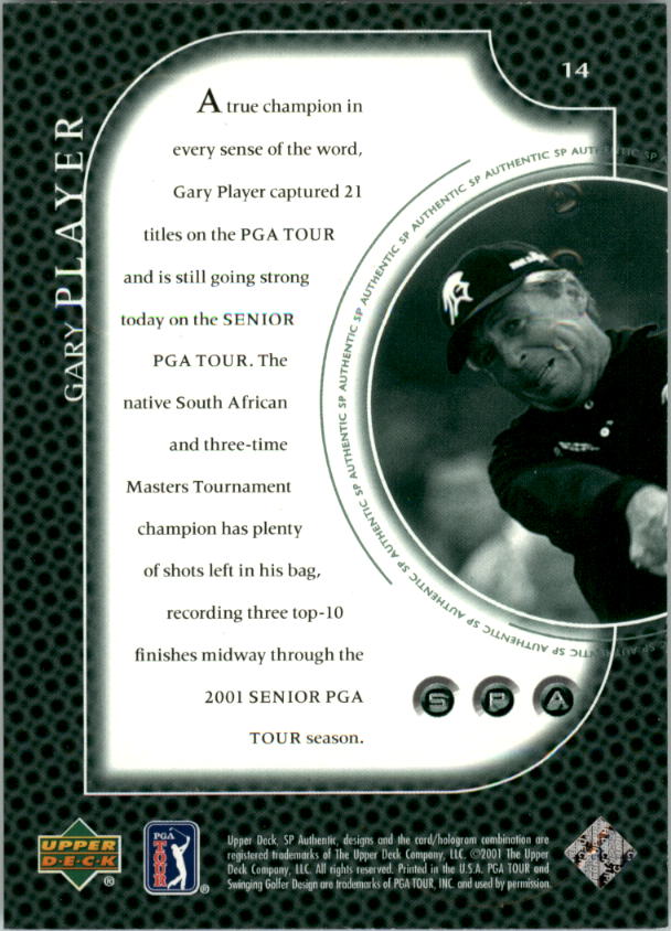 2001 SP Authentic Preview Golf Card Pick - Picture 29 of 117