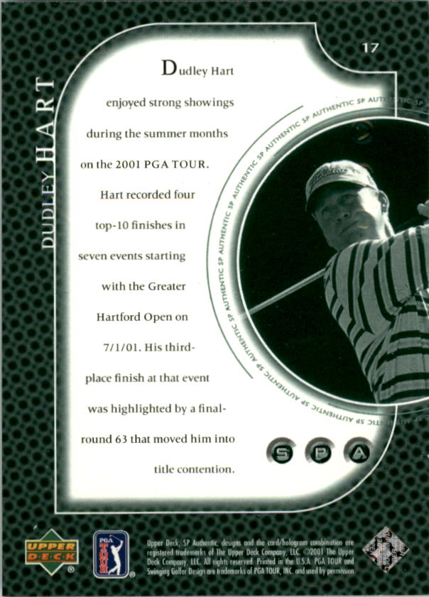 2001 SP Authentic Preview Golf Card Pick - Picture 35 of 117