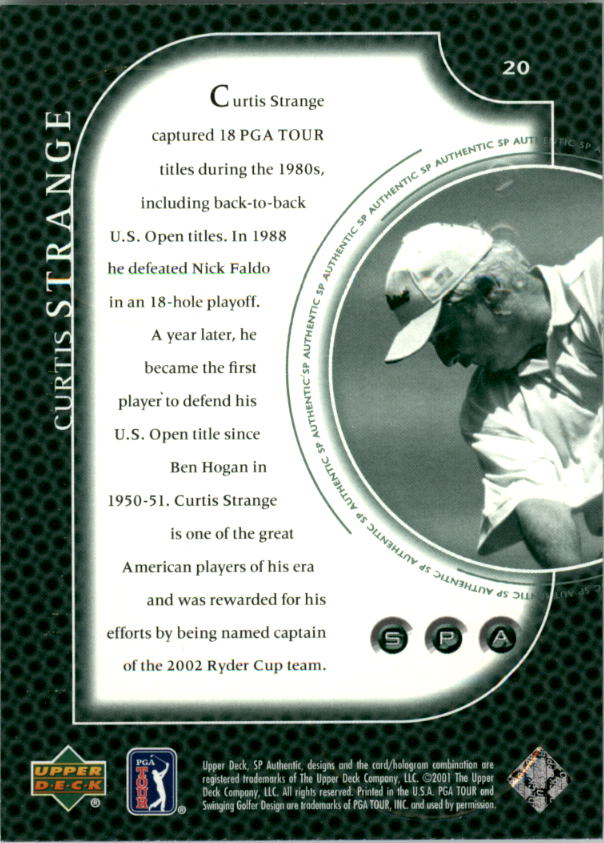 2001 SP Authentic Preview Golf Card Pick - Picture 41 of 117