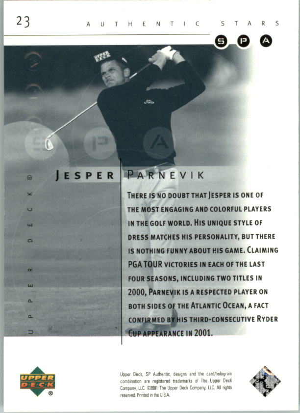 2001 SP Authentic Preview Golf Card Pick - Picture 45 of 117