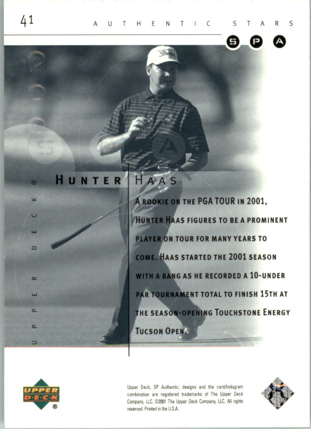2001 SP Authentic Preview Golf Card Pick - Picture 79 of 117
