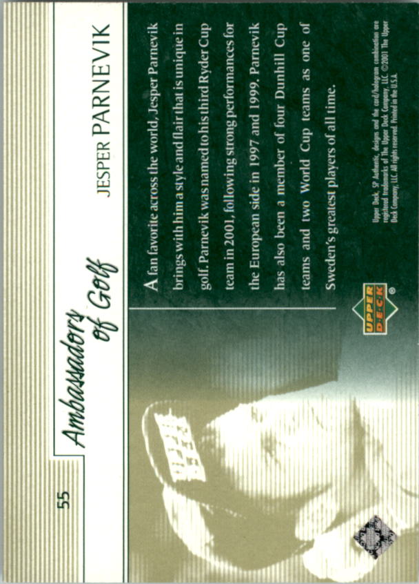 2001 SP Authentic Preview Golf Card Pick - Picture 107 of 117