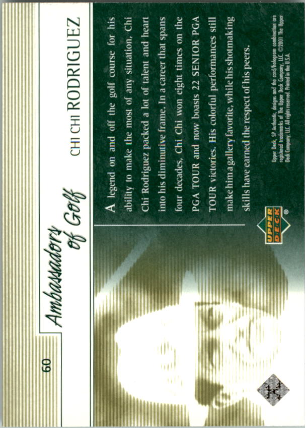 2001 SP Authentic Preview Golf Card Pick - Picture 117 of 117