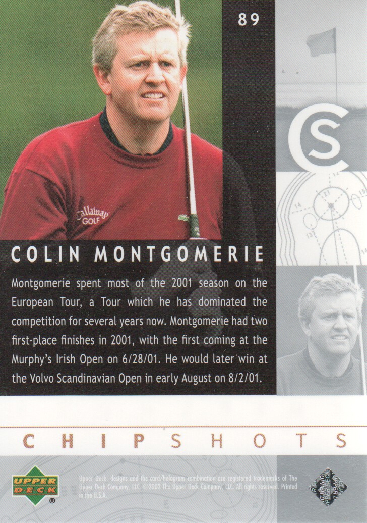 2002 Upper Deck Silver #89 Colin Montgomerie CS back image