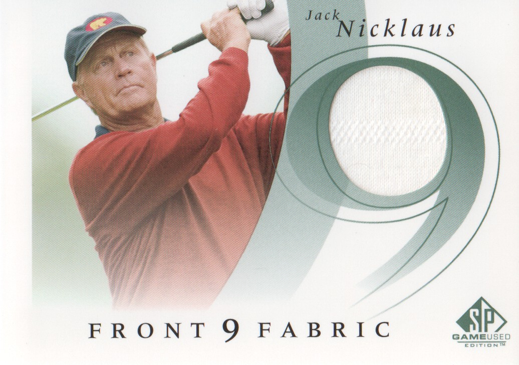 2002 SP Game Used Front 9 Fabric #JN Jack Nicklaus