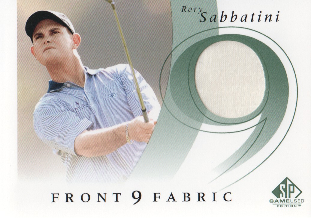 2002 SP Game Used Front 9 Fabric #RS Rory Sabbatini