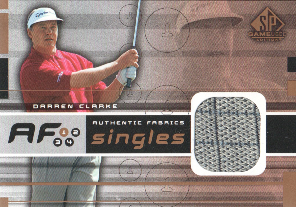 2003 SP Game Used Authentic Fabrics Singles #DC Darren Clarke