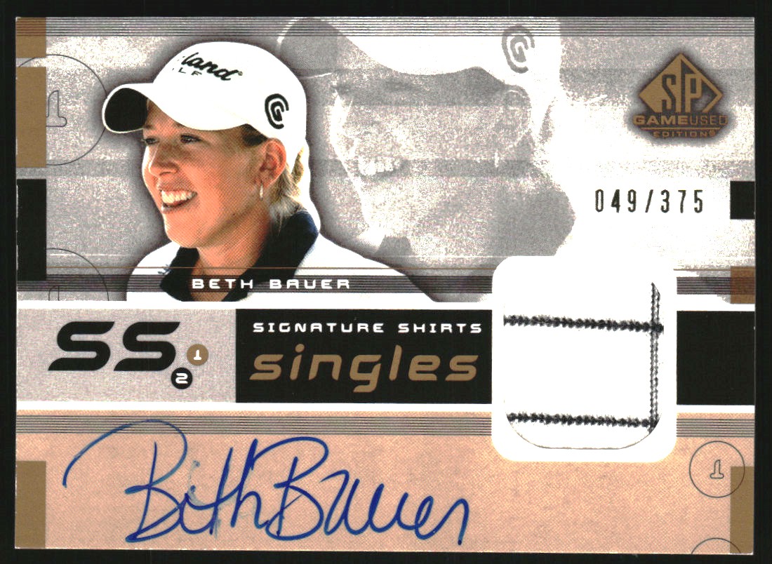 2003 SP Game Used Signature Shirts Singles #BB Beth Bauer