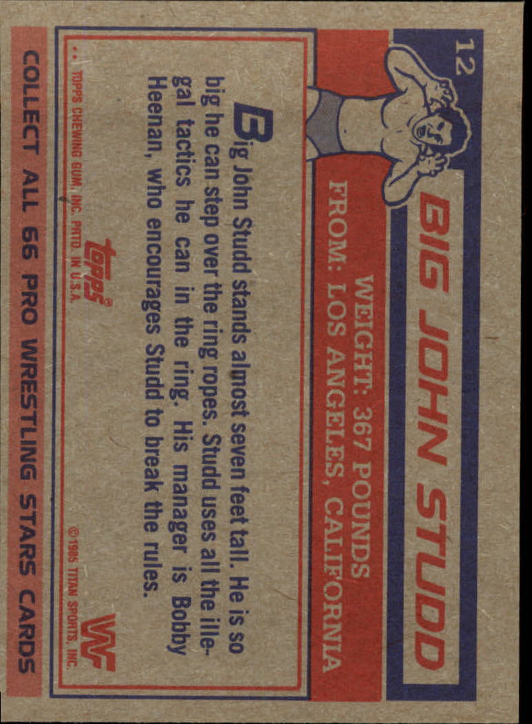 1985 Topps WWF #12 Big John Studd - NM-MT - Card Shack | Beckett Marketplace