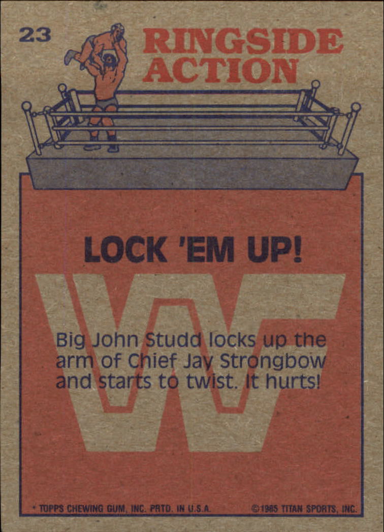 1985 Topps WWF #23 Lock 'Em Up! RA back image