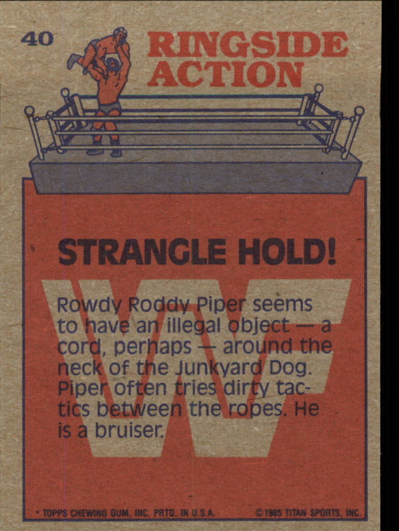 1985 Topps WWF #40 Strangle Hold! RA - NM-MT - Card Shack | Beckett  Marketplace