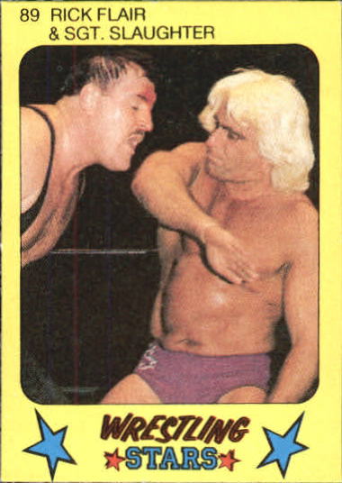 1986 Monty Gum Wrestling #89 Rick Flair & Sgt. Slaughter UER