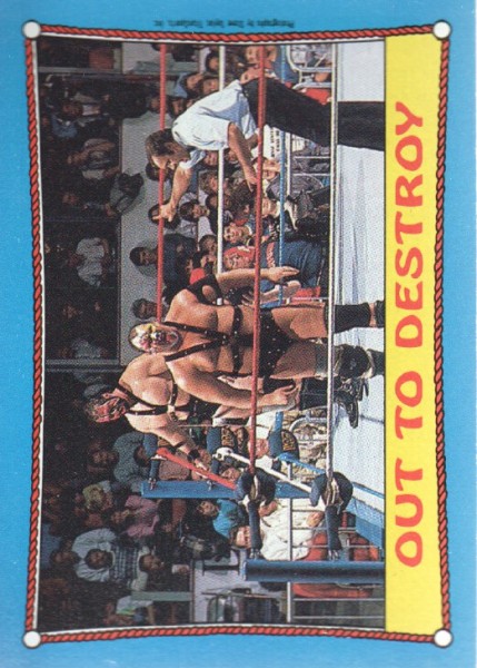 1987 Topps WWF #40 Out to Destroy RA